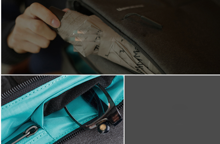 XIAOMI Minimalista Bolsa de hombro de moda portátil Tablet Mochila - oscuro gris-7