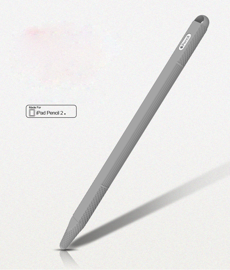 Portada de Tope de Silicona Protectora de Punta Anti-scratch Para Apple Pencil 2 - Gris