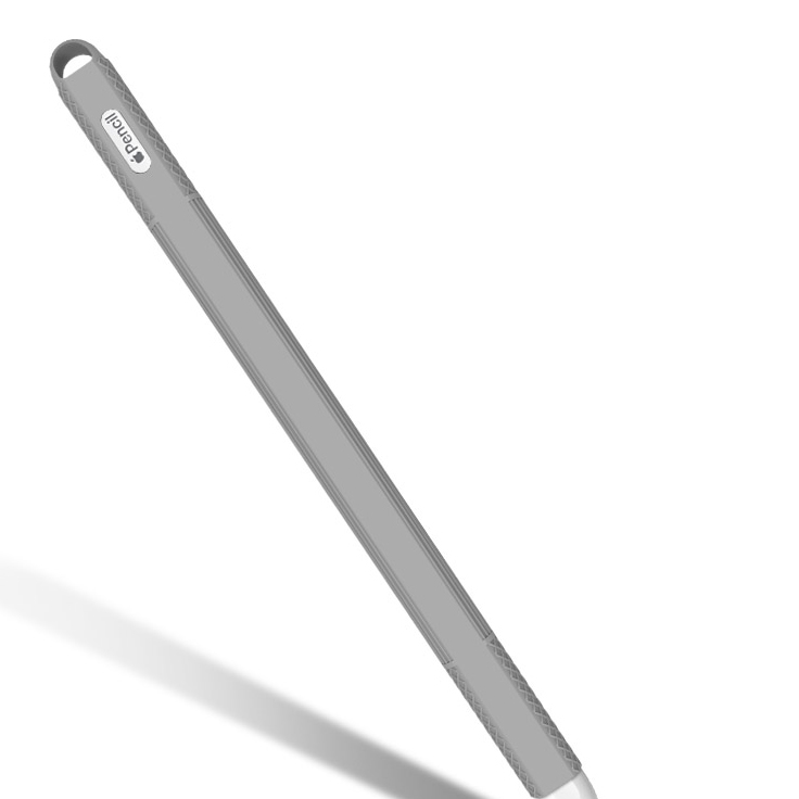 Titular de Tampa de Silicone Tampa Anti-arranhão Protetora Para Apple Pencil 2 - Cinza