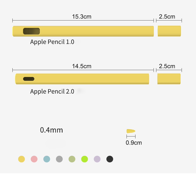 Liebe Mei Für Apfelstift (2. Generation) Silikon -touch -stift -schutzhülle - Blau