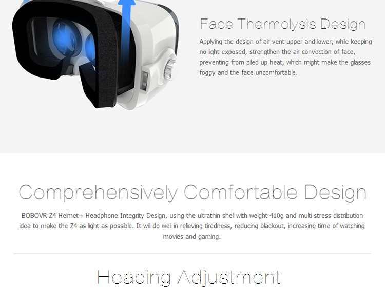 XIAOZHAI BOBOVR Z4 3D Virtual Reality Glasses Private Theater for iPhone 6s/Samsung S7 Etc - White-26