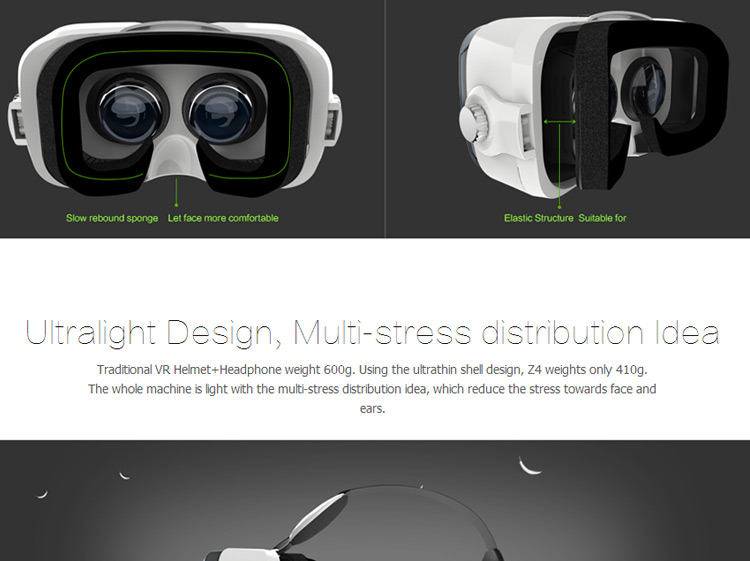 XIAOZHAI BOBOVR Z4 3D Virtual Reality Glasses Private Theater for iPhone 6s/Samsung S7 Etc - White-29