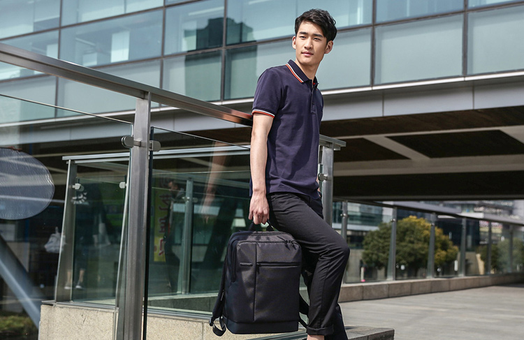 XIAOMI Classique Business Style Hommes Ordinateur Portable Sac À Dos 17L - Noir-13