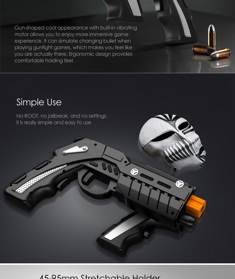 IPEGA PG-9057 Gun Design Wireless Bluetooth Controller Gamepad-2