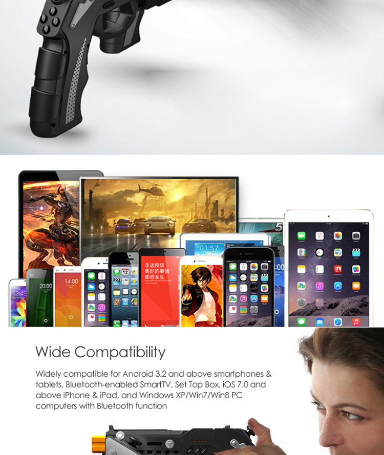 IPEGA PG-9057 Gun Design Wireless Bluetooth Controller Gamepad-4