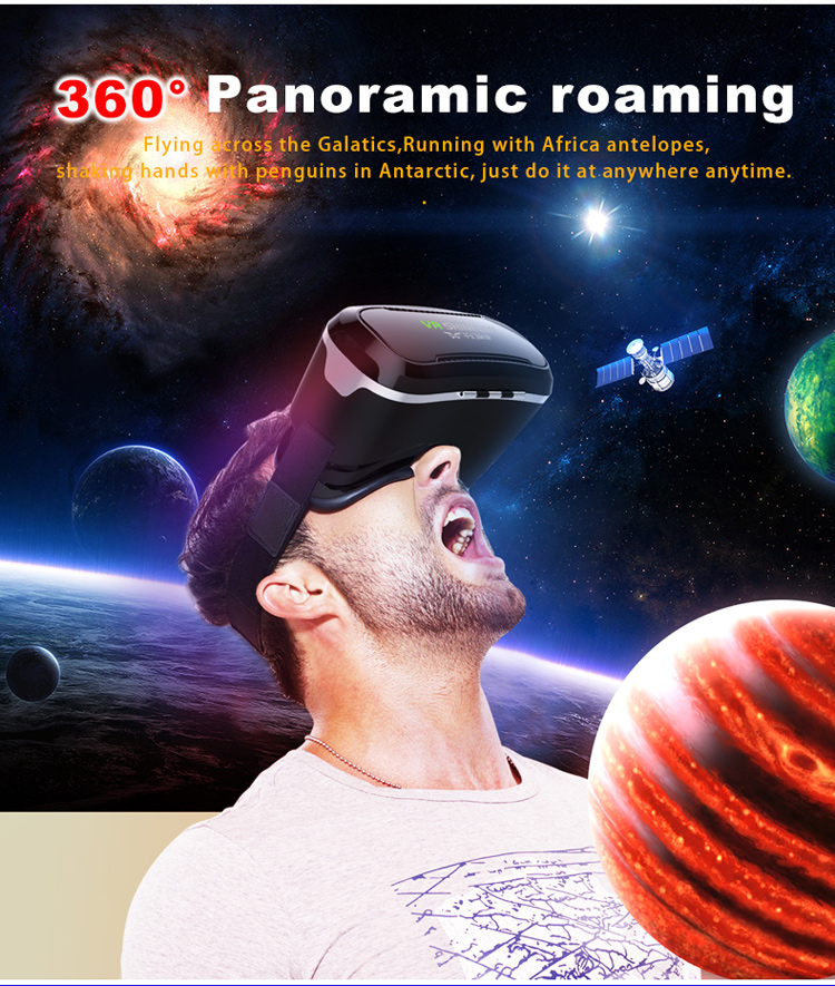 SHINECON 2.0 VR Virtual Reality Glasses Box 360 Degree Panoramic - Black-6