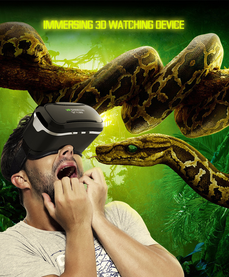 SHINECON 2.0 VR Virtual Reality Glasses Box 360 Degree Panoramic - Black-1