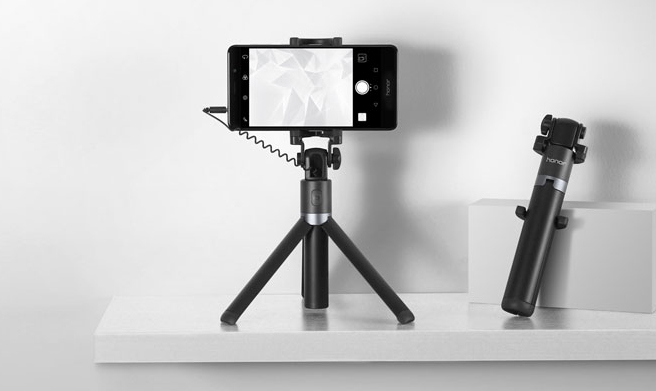 Huawei Honor Cellphone Tripod Stand Selfie Stick Audio Cable Control (CE Certified) - Black-14