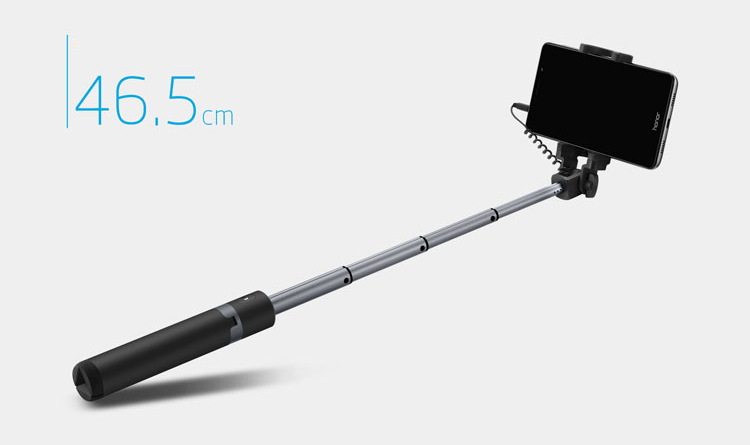 Huawei Honor Cellphone Tripod Stand Selfie Stick Audio Cable Control (CE Certified) - Black-19