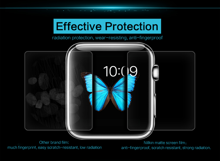 Nillkin Para O Protetor De Tela Da Apple Watch 38mm, Anti-reflexo E Resistente A Riscos-3