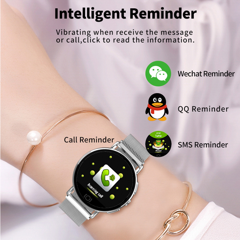 T7 Smart Watch Uomo Donna Sport Orologio Motion Record Pressione Sanguigna Smartwatch Per Android Ios - Oro-3