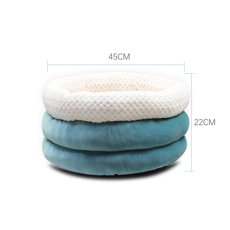 Pet Round Cama Cães Cães Casa De Inverno Dormindo Mat Mat Mate - Roxo