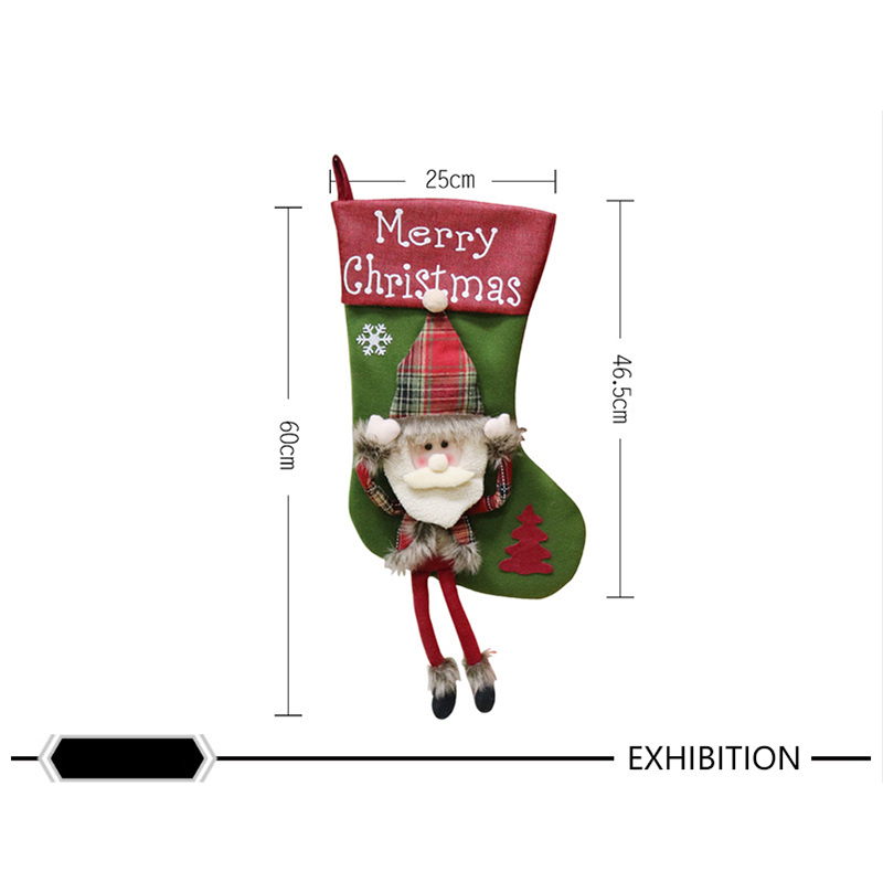 Weihnachtsstrumpf Santa Claus Socken Geschenkbeutel Weihnachtsbaum Hängende Dekoration - Schneemann