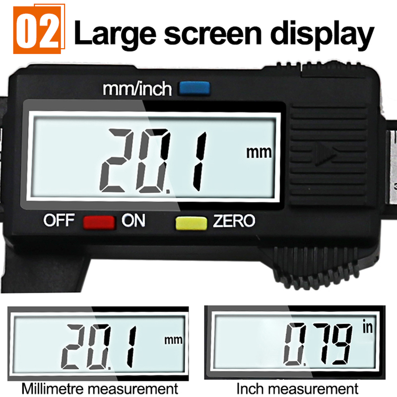 QST EXPRESS Express 150 Mm/6 Pollici LCD LCD Digital Electronic Fibre Vernier Cinatore Micrometro Micrometro Strumento di Misurazione