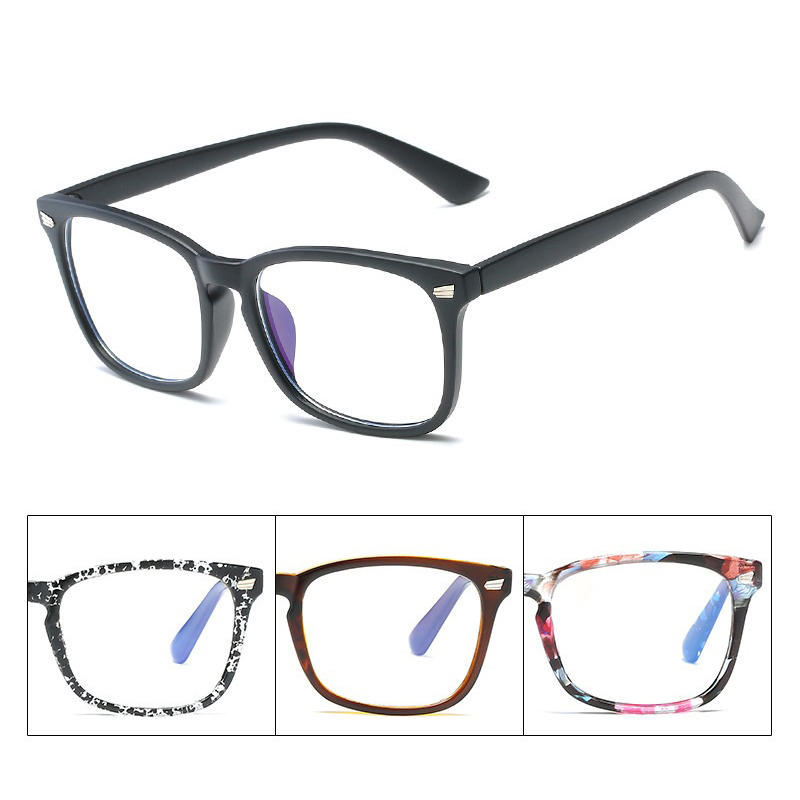 Blue Ray Computer Computer Glasses Protezione Oculare Zero Diottero Diottero Retro Gaming EyeGlasses Eyewear - Cornice A Colori / In Vetro Bianco