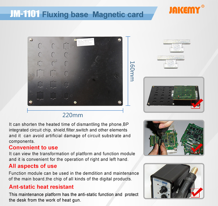 JAKEMY Professional Soldering DIY Screwdrivers Tweezers Repair Tool Kit JM-1101-4