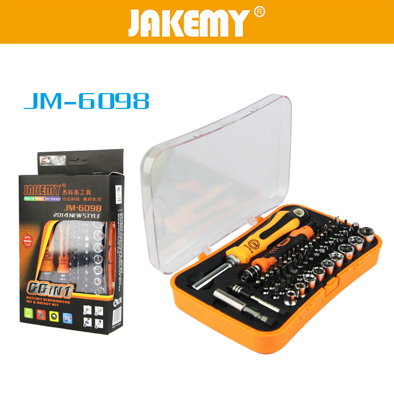 JAKEMY JM-6098 66-in-1 Handle Screwdriver Tools Screw Driver Socket Extension Bar Repair Tool-1