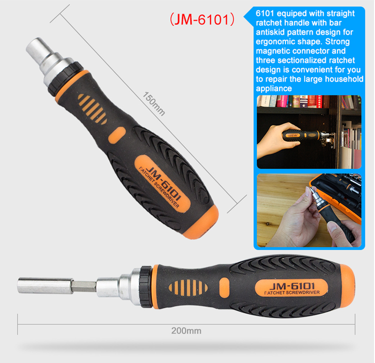 JAKEMY JM-6101 53-in-1 Mobile Computer Bicycle Household Ratchet Hand Tools Mini Pocket Screwdriver Bits Set-5