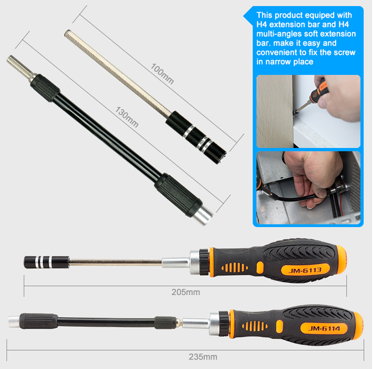 JAKEMY 73-in-1 Professional Precise Screwdriver Hardware Tool Set (JM-6114)-9