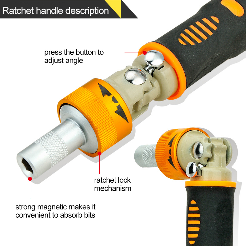 JAKEMY JM-6112 69-in-1 Portable Screwdriver Telecommunications Hardware Hand Tools Set-5