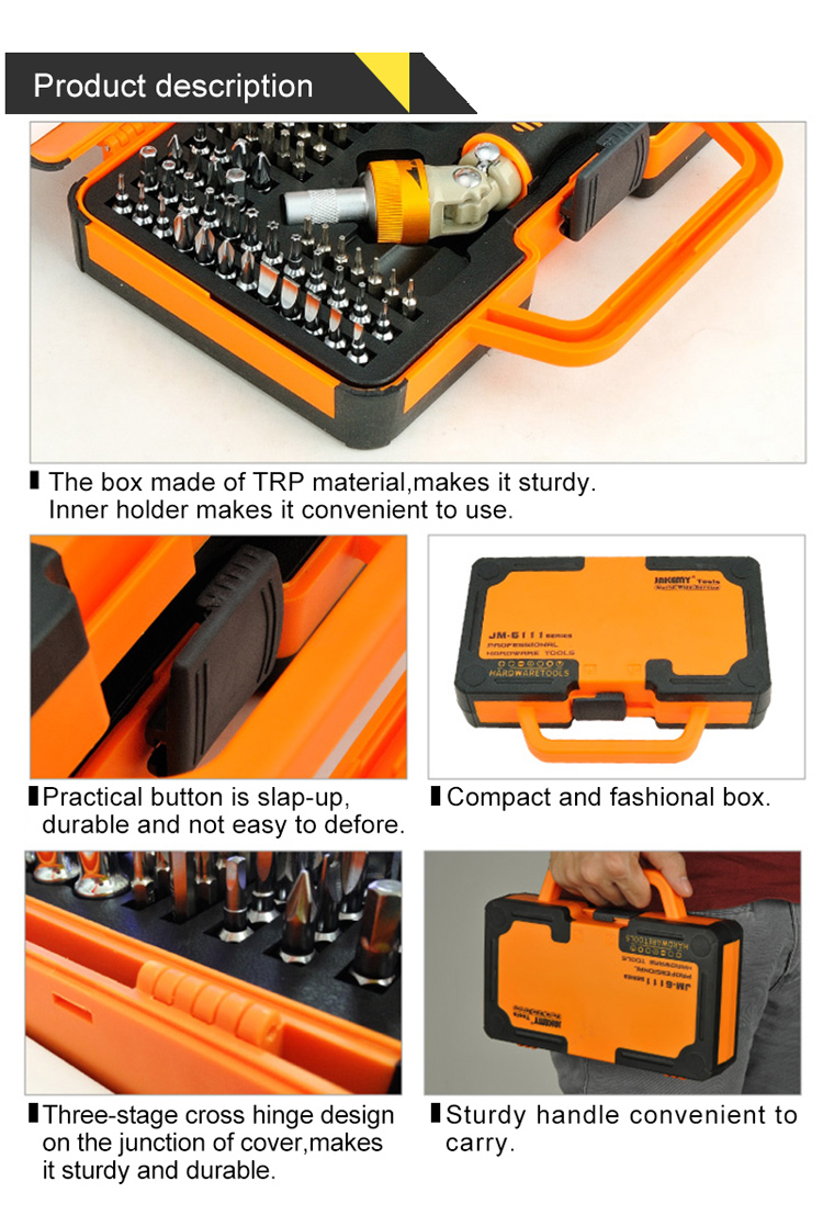 JAKEMY JM-6112 69-in-1 Portable Screwdriver Telecommunications Hardware Hand Tools Set-7