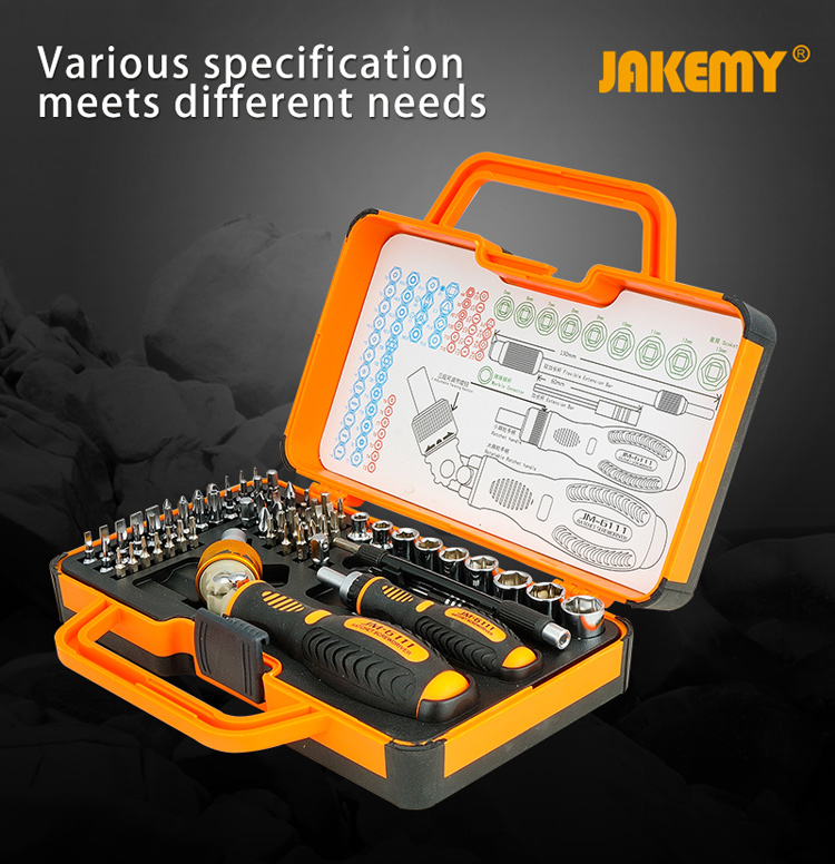 JAKEMY JM-6112 69-in-1 Portable Screwdriver Telecommunications Hardware Hand Tools Set-1
