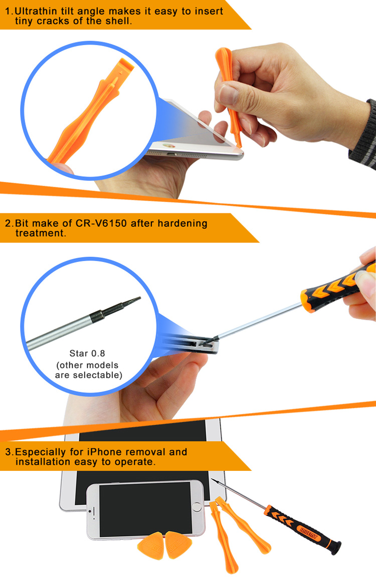 JAKEMY JM-8145 5-in-1 Multifunctional Electronic Repair Tools Kit & Telecommunication Tools Set-3
