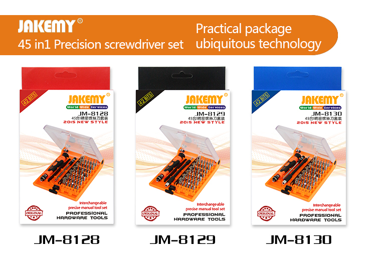 Jakymy JM-8130 45 in 1 Conjunto de chaves de fenda de precisão com eixo de extensão-9