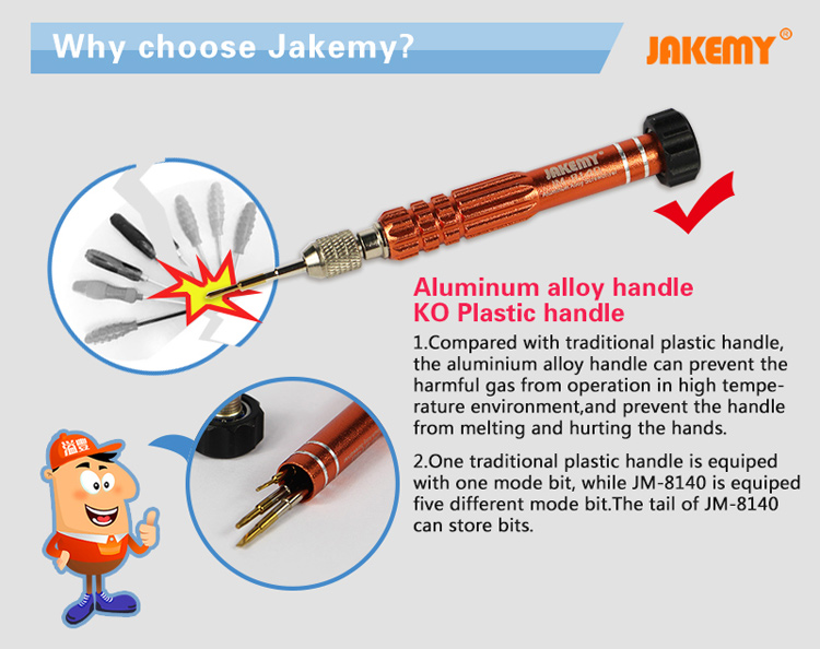 JAKEMY JM-8140 6-en-1 desmontaje profesional herramientas de apertura de reparación para Smartphone-5