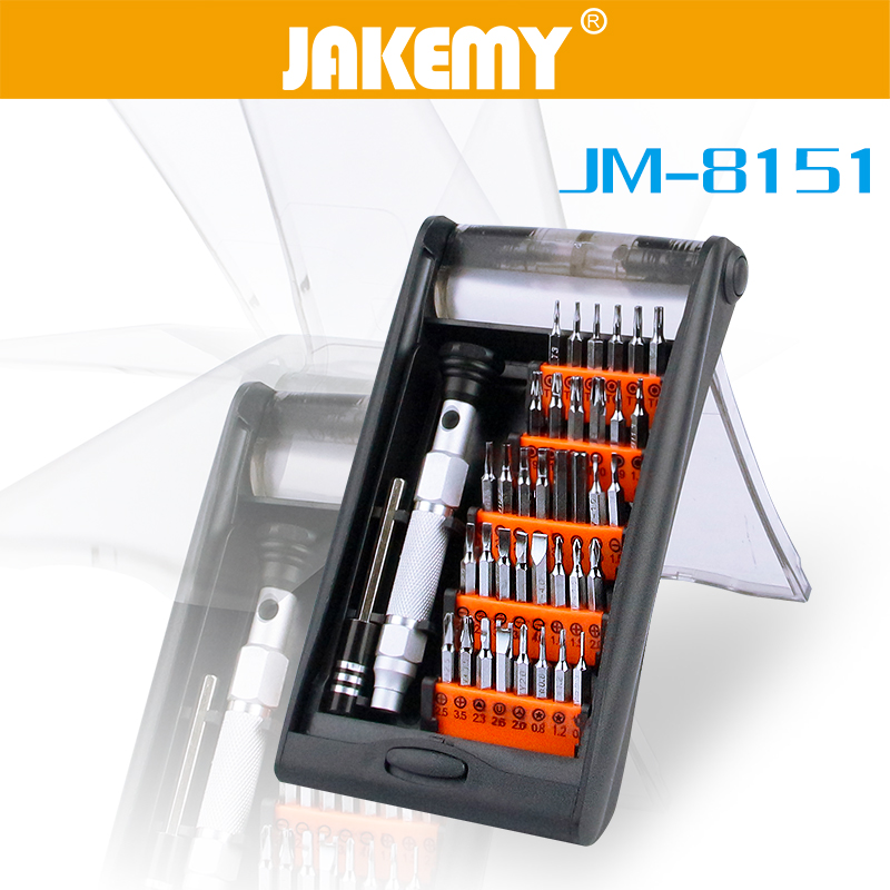 Jakemy JM-8151 38 em 1 Conjunto de Chave de Fenda de Liga de Alumínio Precisa Profissional de Alumínio-3