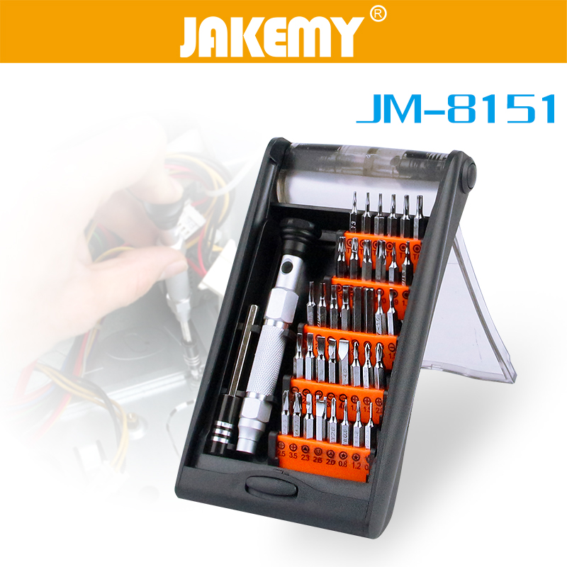 Jakemy JM-8151 38 em 1 Conjunto de Chave de Fenda de Liga de Alumínio Precisa Profissional de Alumínio-1