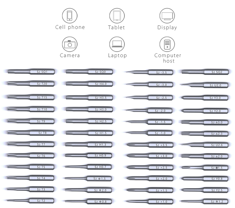 Jakemy JM-8169 49 En 1 Destornillador De Precisión Set Multifuncional Destornillador Bits Destorniller Kit De Herramientas De Reparación De La Cabeza