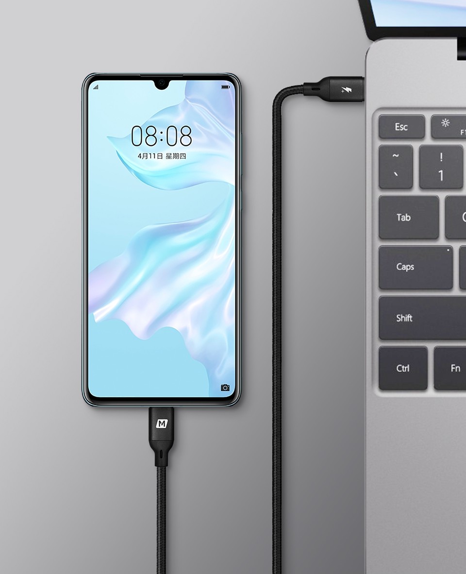 MOMAX 2M 100W USB-C Vers USB-C PD PD Câble Tressé en Nylon de Charge Rapide Pour Samsung Huawei Xiaomi