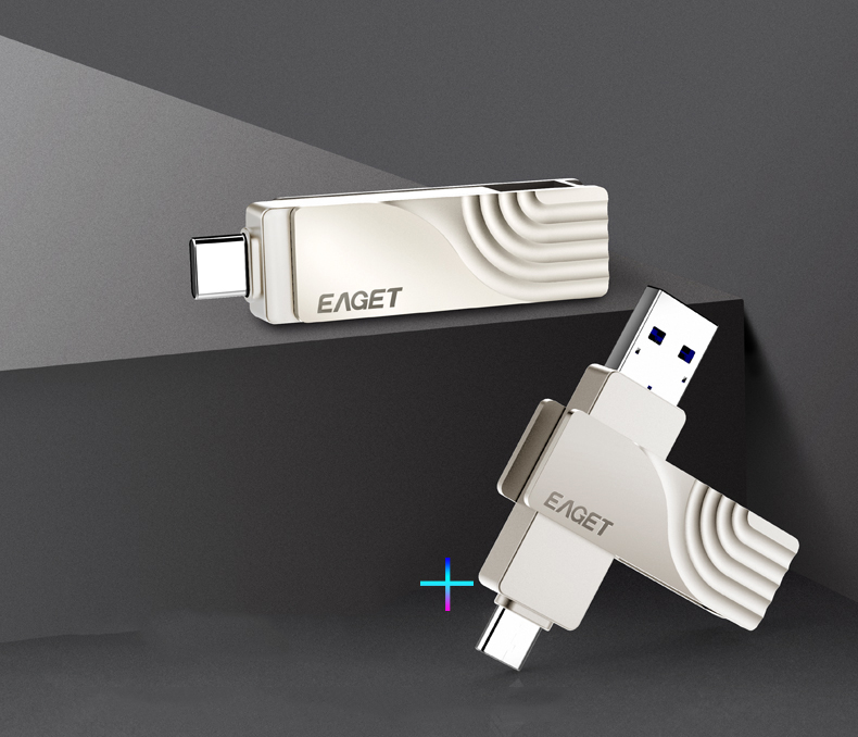 EAGET CF30 2-in-1 Tipo C USB 3.0 Memary Asseggio Della Per Tape-c Laptop Tablet di Tipo c, 64 gb