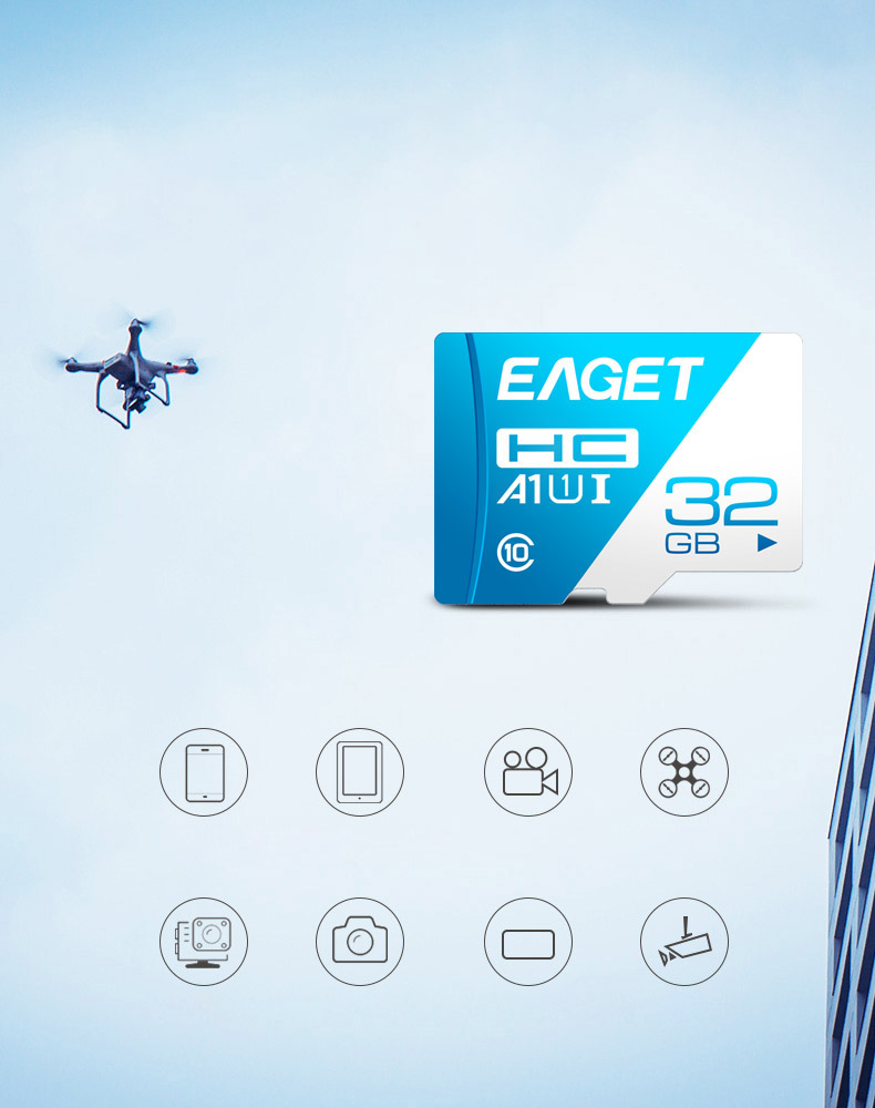 EAGET T1 Micro SD Class 10 32 gb Cartão de Memória TF de Alta Velocidade Para Tablet