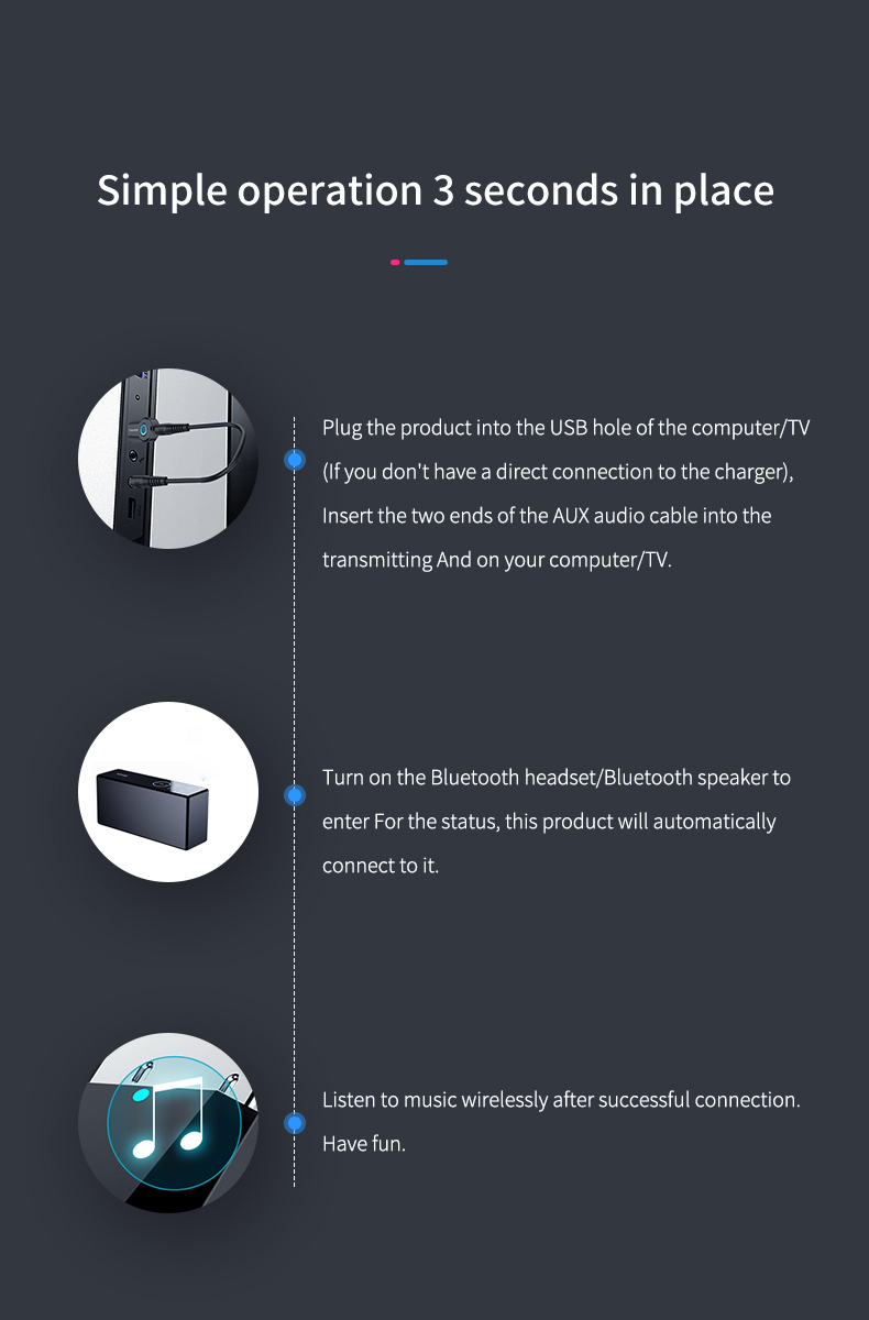 T09S High Fidelity Bluetooth -audio -sender