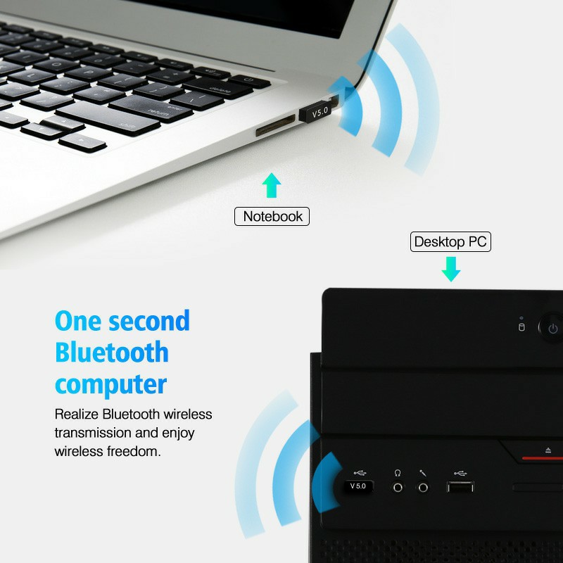 Fonken Mini Bluetooth 5.0 Adapter Wireless USB Dongle Audio Receiver Sender Für Telefon -pc -laptop