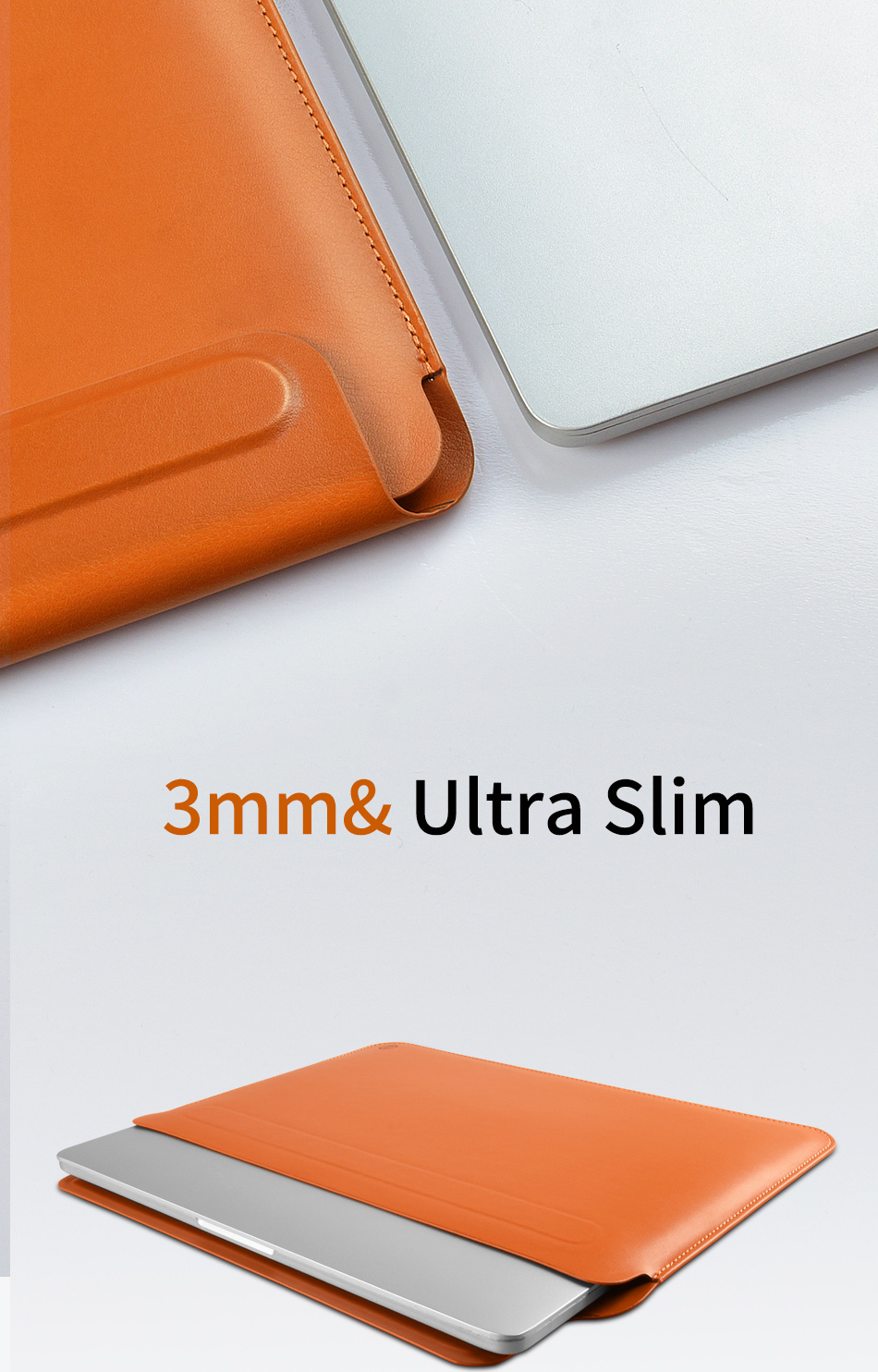 Wiwu Skinpro Ultra-mince Pour Tablette de Tablette de Support de Support Sac Intérieur Pour Macbook Pro / Air 13,3 Pouces - Brun