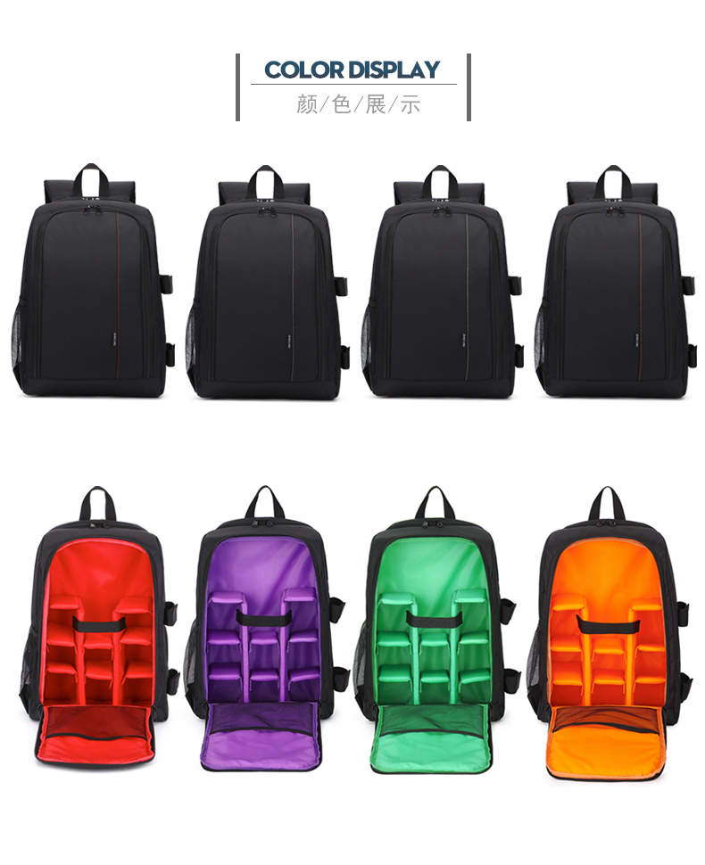 DSLR SLR Camera Camera Plouds Case Backpack Для Canon EOS Nikon Sony - Зеленый