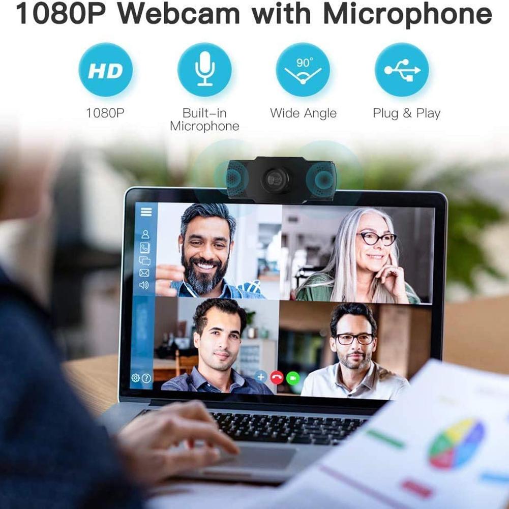 HD 1080p Megapixels USB Webcam Camera CMOS Capteur Avec Micro Pour Ordinateur PC Ordinateur