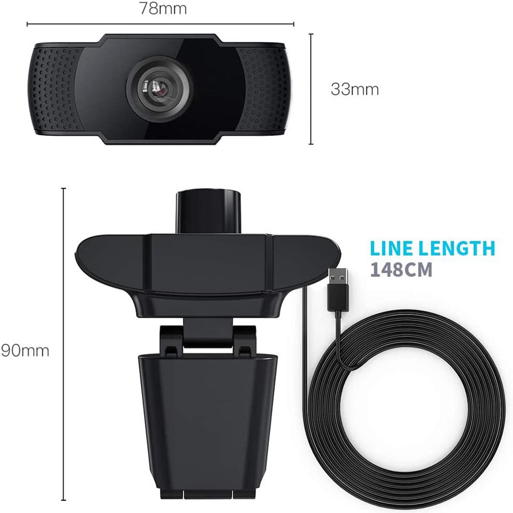 HD 1080p Megapixels USB Webcam Camera CMOS Capteur Avec Micro Pour Ordinateur PC Ordinateur