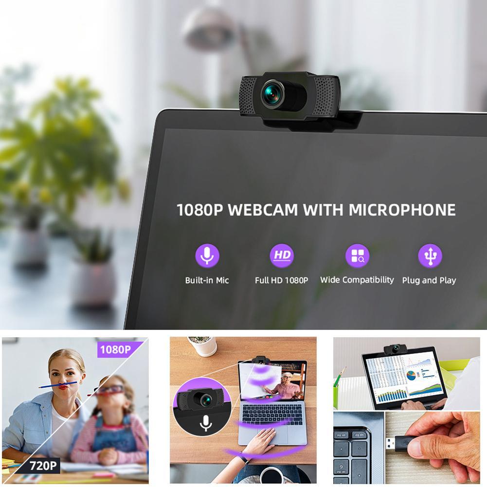 HD 1080p Megapixels USB Webcam Camera CMOS Capteur Avec Micro Pour Ordinateur PC Ordinateur