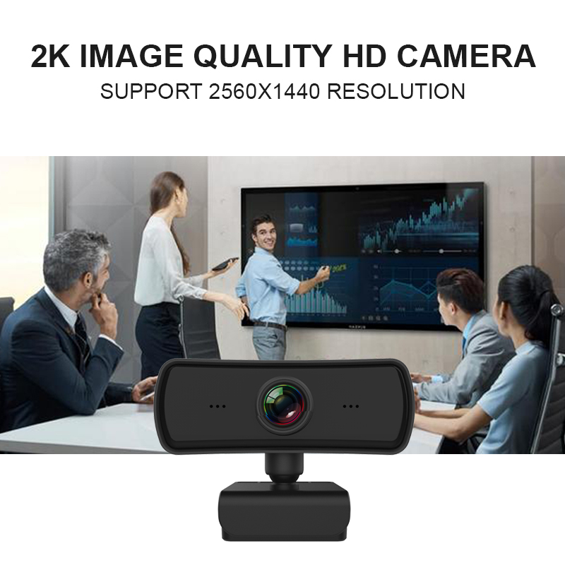 4MP 2K Auto Focus HD 1080P Cámara de Computadora de 360 ​​grados Rotación Video Cámarada Web USB Con Micrófono