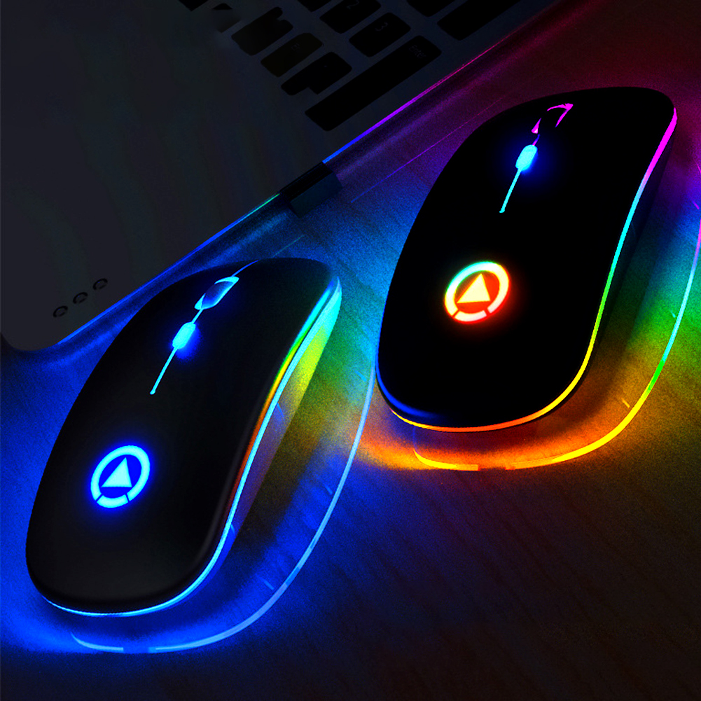 A2 Recarregável Mouse Sem Fio Silencioso DPI 16000 Ergonomia Óptica Para Jogos Laptop de Computador PC Office - Prata