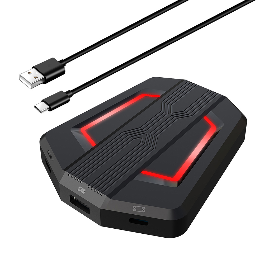 Convertisseur de Souris de Clavier HXSJ P6 + V100 Clavier de Jeu à Une Main + A883 USB Wired Gaming Mouse