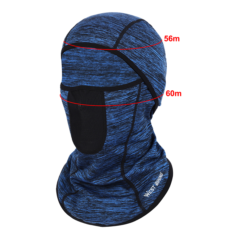 West Biking Winter Thermal Flece Дышащая Лицевая Маска Для Лица, Велосипедные Головные Уборные Ветрозащитные На Открытом Воздухе Спортивная Маска Шарф - Синий