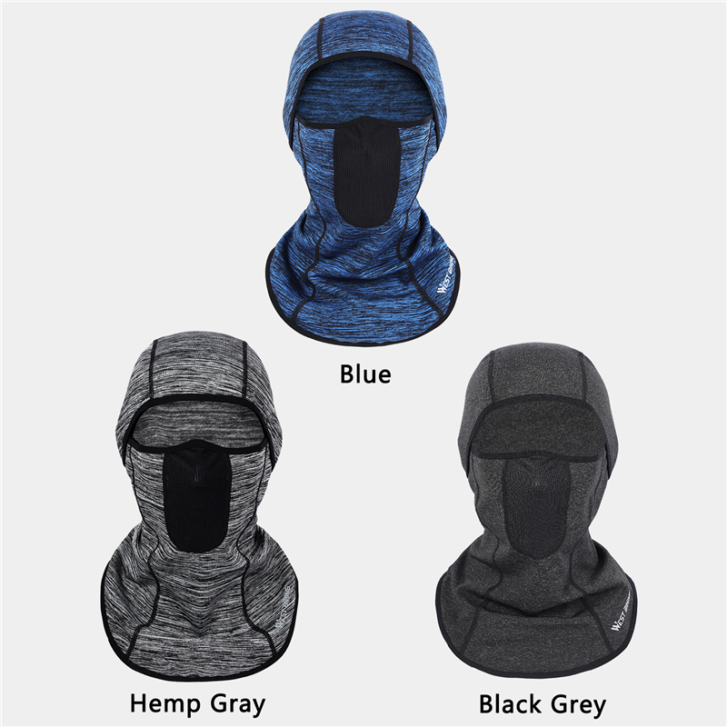 Westbike Winter Thermal Fleece Atmungsaktive Gesichtsmaske Radspindel Kopfbedeckung Winddicht Outdoor Sport Mask Schal - Blau