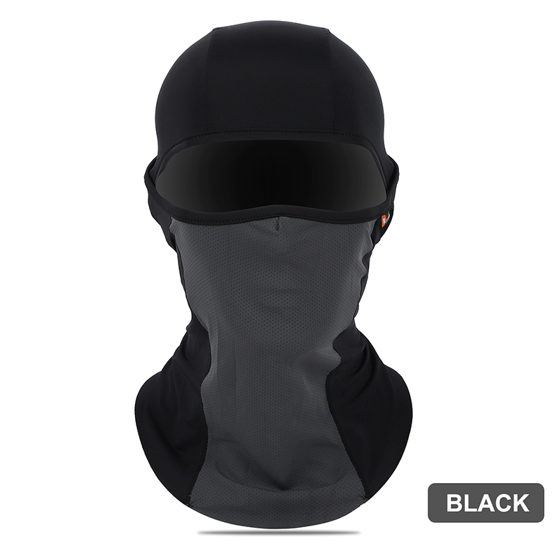 Oeste Biking Unisex Ice Silk Protección Completa Protección Solar Mascarilla SPARF Summer Outdoor Sports Headgear - Negro