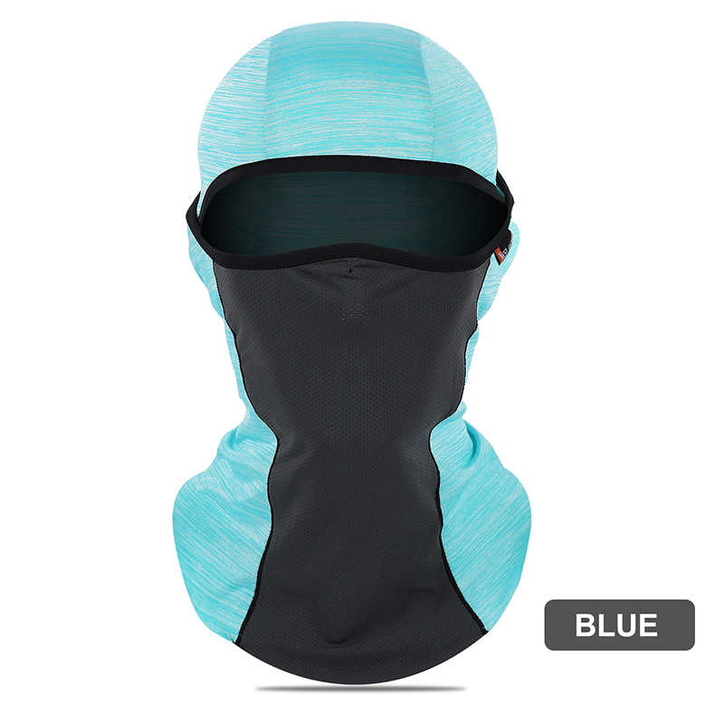 West Biking Unisex Ice Seta Piena Protezione Integrale Sunscreen Mask Sciarpa Summer Outdoor Sports Headgear - Nero