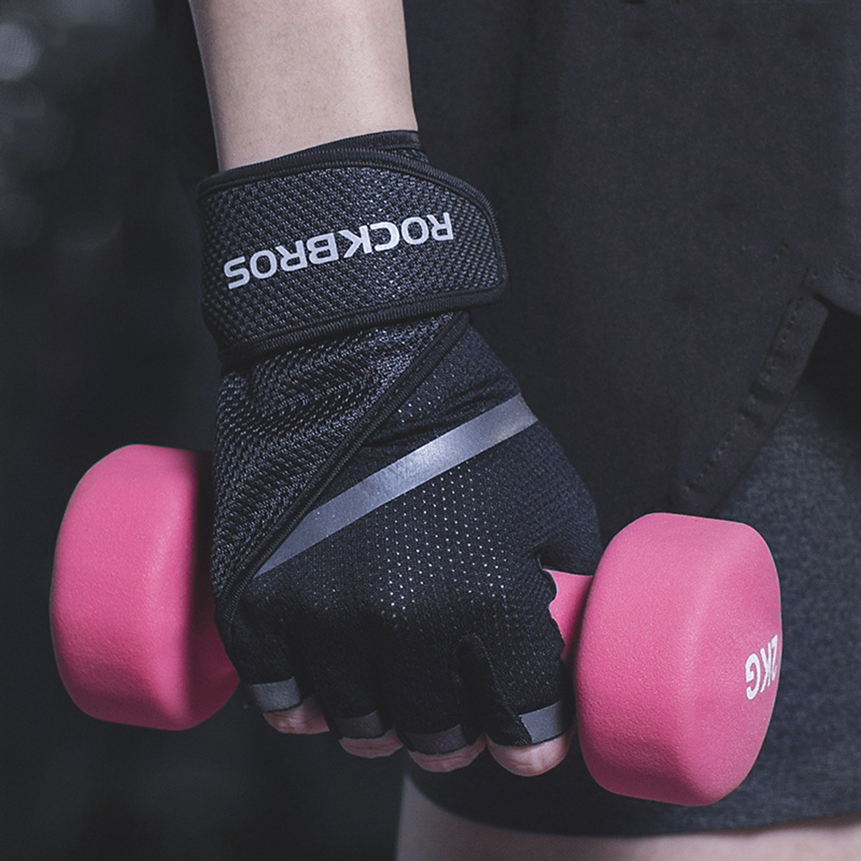 Rockbros S172 Gants de Cyclisme Demi-doigt Des Gants de Travail Rembourrés Pour la Culbuierie de Fitness - Taille: Xxl